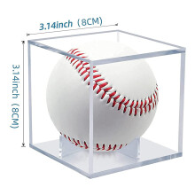 8Pcs Baseball Display Case,UV Protected Dustproof Acrylic Display Boxes,Clear Display Case for Baseball Memorabilia