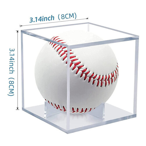 8Pcs Baseball Display Case,UV Protected Dustproof Acrylic Display Boxes,Clear Display Case for Baseball Memorabilia