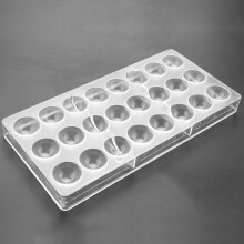 3X 24 Holes Semi Sphere Chocolate Mould Polycarbonate Chocolate Bar Mold Half Candy Maker Mold Bakeware