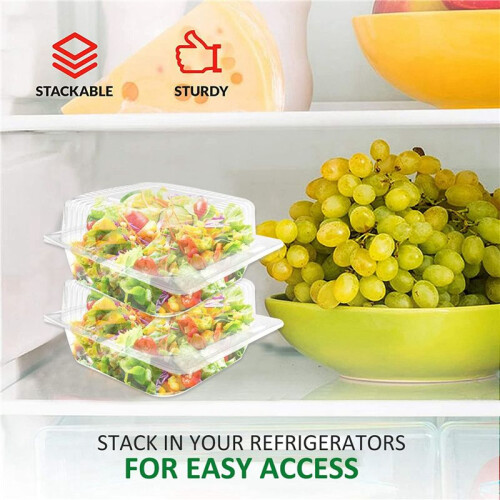 200Pcs Single Individual Cake Slice Boxes Dessert Containers Cheesecake Boxes Stackable Square Boxes Clear Food Boxes
