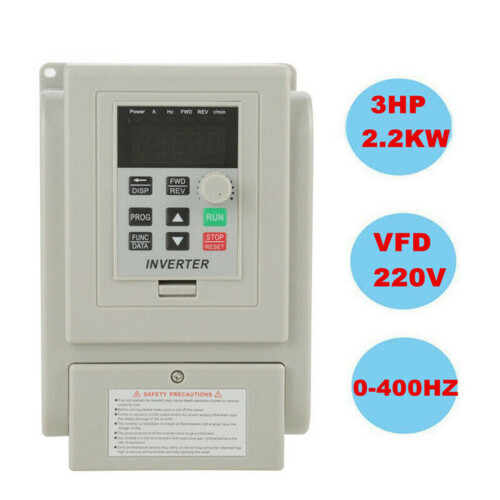 2X 2.2KW 3HP 220V Variable Frequency Drive Inverter CNC VFD VSD Single to 3 Phase