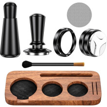 7 Pack Espresso Accessories Kit,53mm Espresso Tool Kit Espresso Tamping Station Coffee Distributor Tamper WDT Tool