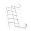 2X 5 Hooks Over Door Home Bathroom Kitchen Coat Towel Loop Hanger Rack Holder Shelf,Silver 3