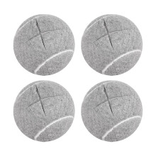 4 PCS Precut Grey Walker Tennis Balls for Chairs and Furniture Legs Floor Protection Durable Glide Covers