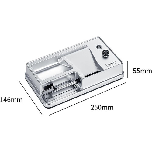 Automatic Electric Cigarette Roller with Smart Infrared Sensor, Adjustable Tightness, Dual Size 8mm 6.5mm, Silver 1