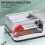 Automatic Electric Cigarette Roller with Smart Infrared Sensor, Adjustable Tightness, Dual Size 8mm 6.5mm, Silver 3