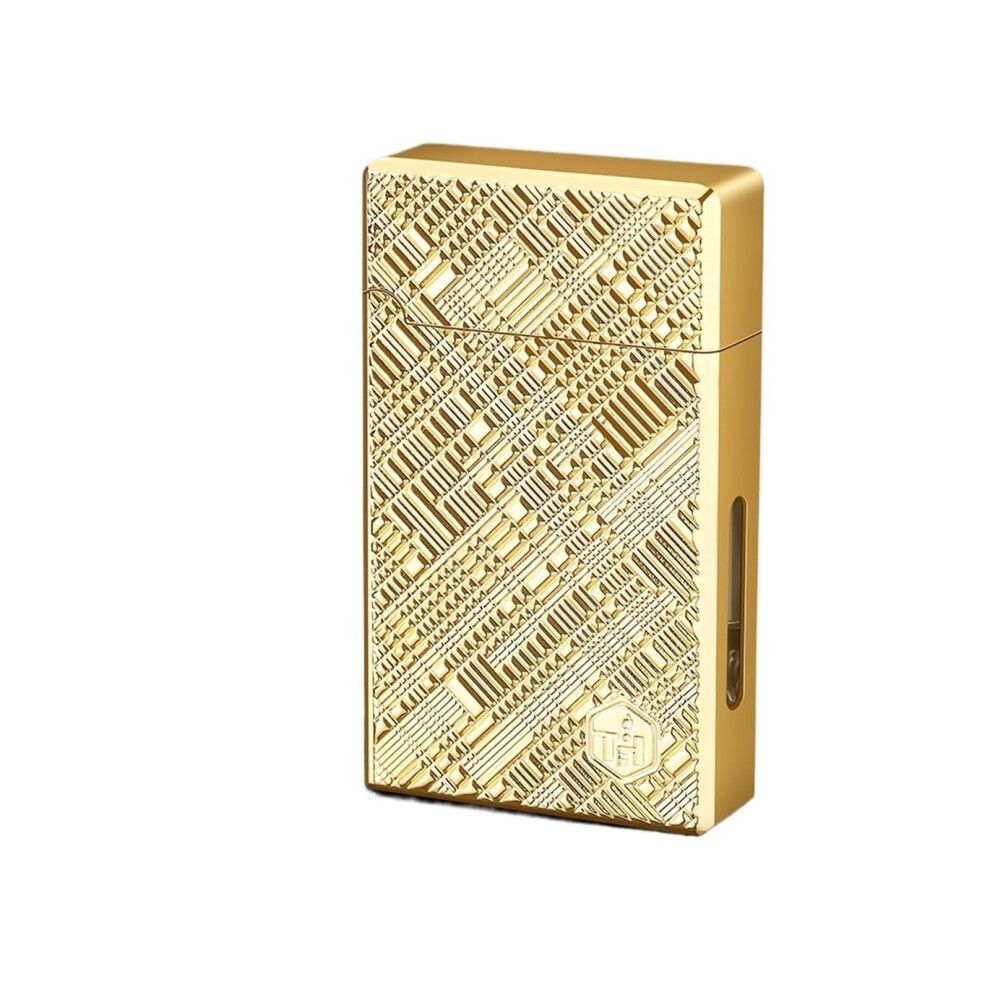 Gold Smart Voice Controlled Kerosene Lighter With Four Ignition Modes, Visible Fuel Tank, Reusable Gift For Men