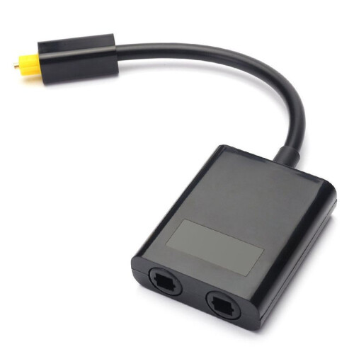 2X Dual Port Digitale Optische Vezel Audiosplitterkabeladapter 1 in 2 Uit 1
