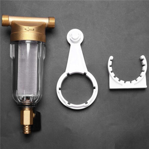 3X 4 Split-Mouth Water Filters Front Purifier Copper Lead Pre-Filter Backwash Remove Rust Contaminant Sediment Pipe 1