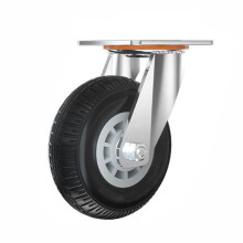 4 Inch Industrial Rubber Caster Wheels with Brake, Silent Rolling, Wear Resistant for Furniture and Carts