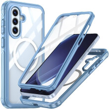 () Magnetic Case For Samsung Galaxy A37 5G Compatible With MagSafe PET Protective Film 360 All Inclusive Fully Transparent Drop And Crash Proof