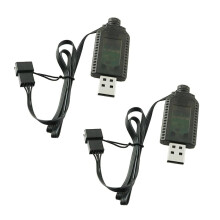 USB Charger Cable for 7.4V Liion Battery SM4P 2 Pack Fast Charging with Safety Protection for RC Car Boat Blaster