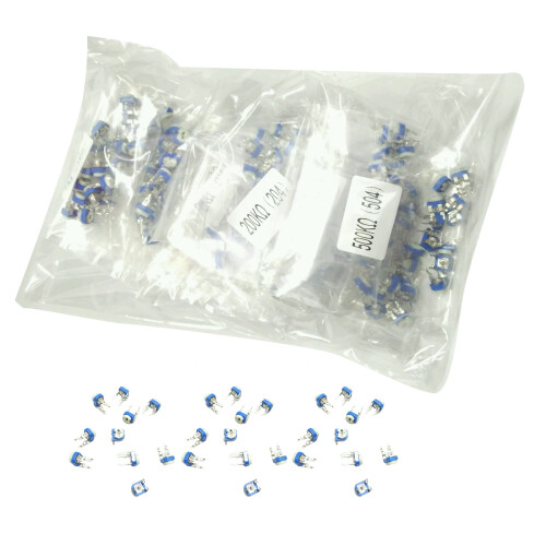 130Pcs 100 ohm-500K ohm Potentiometer Adjustable Resistor Kit 2
