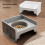 Plat carré pour animaux de compagnie, distributeur de-Gris 7