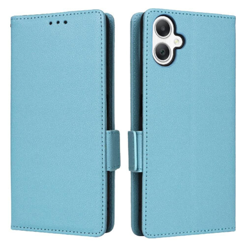 (Light blue) Flip Case For Samsung Galaxy A07 PU Leather Side Buckle Magnetic Wallet Card Slots Holder