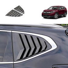 Carbon Fiber Interior Trim Rear Side Window Louver Cover for Honda CRV 20172022, Sporty ABS 2PCS