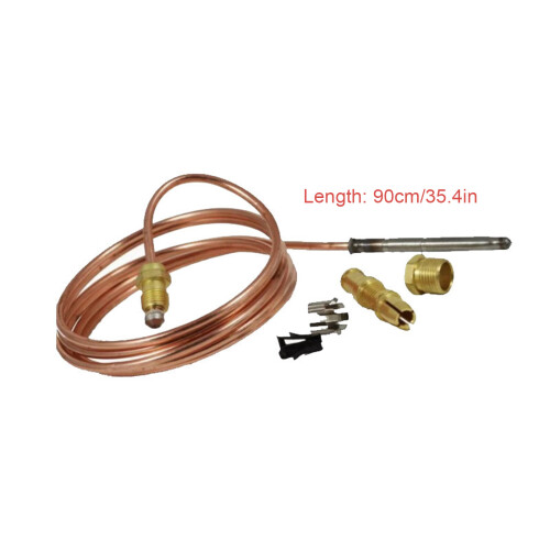 Thermocouple 90cm pour cheminées à gaz avec connecteurs filetés, 2