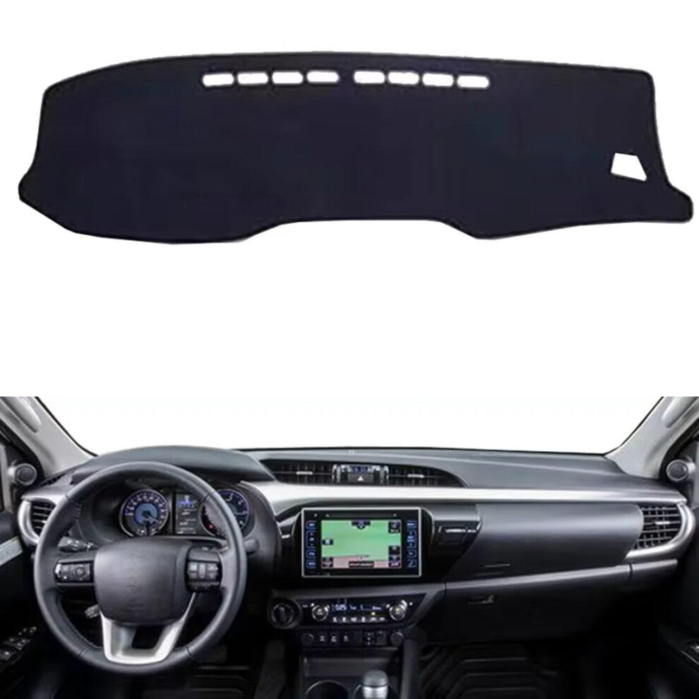 Dashboard Cover For Toyota Hilux Sr5 4X4 Revo 20152018 Antiglare Uv Resistant Nonslip Dash Mat Black 9351714649353
