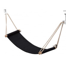 Adjustable Airplane Foot Hammock with Height Strap, Comfortable Travel Footrest for Office Desk