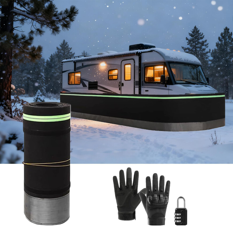 80Cm Tall Rv Skirting Â NoâDrill Insulated Rv Winter Skirt For Cold Weather And Energy Saving 12M 9351714649421