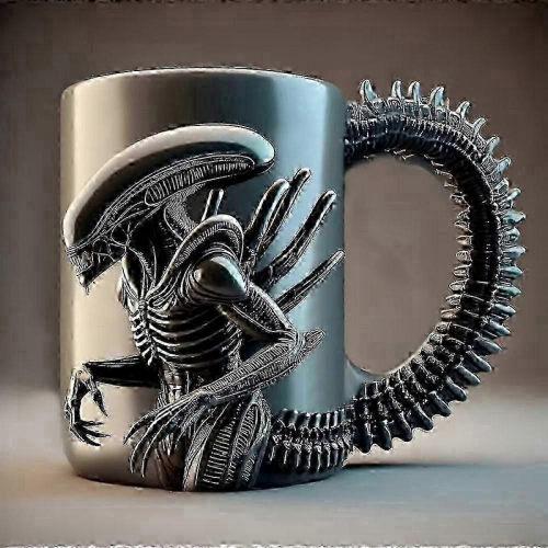 11oz Becher - Alien-Kaffeebecher - Geschenk für Horrorfans 0619 1