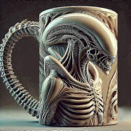 11oz Becher - Alien-Kaffeebecher - Geschenk für Horrorfans 0619 2