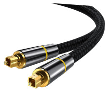 Optical Audio Cable for TV and Soundbar, Digital Fiber Optic Cable Male to Male with Stable Transmission
