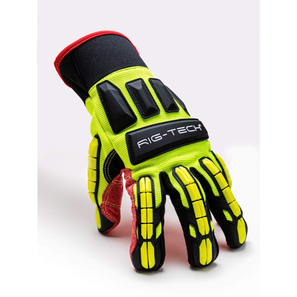 Impact Work Gloves With Enhanced Grip Palm, Tpr Protection, Synthetic Reinforced Palm For Construction 9330225507154
