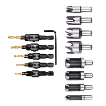 Woodworking Tapper Hexagonal Shank Screw Countersunk Drill Bit