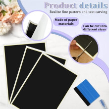 5 Pcs Engraving Marking Paper-Easy to Cut Engraving Test Focus Paper-Engraver Material for Glass Resin Ceramics Crafts