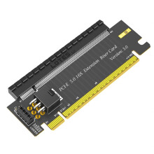 PCI-E 5.0 16 X auf X16 180-Grad-Konverter-Adapterkarte PCIE-Riser-Karte mit ATX 6-Poligem PWR-Anschluss