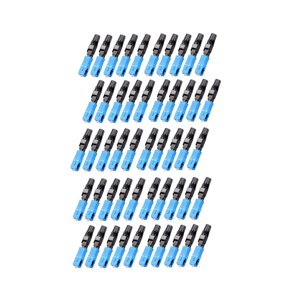 50Pcs Sc Upc Fiber Optic Quick Connector Single Mode Embedded Sc Fiber Optic Fast Connectors Adapter For Catv Network 6032869952507