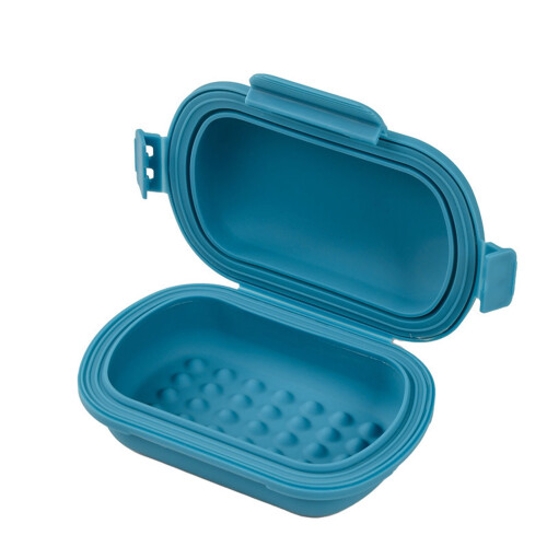 Travel Friendly Soap Case Container Secure Build And-Blue
