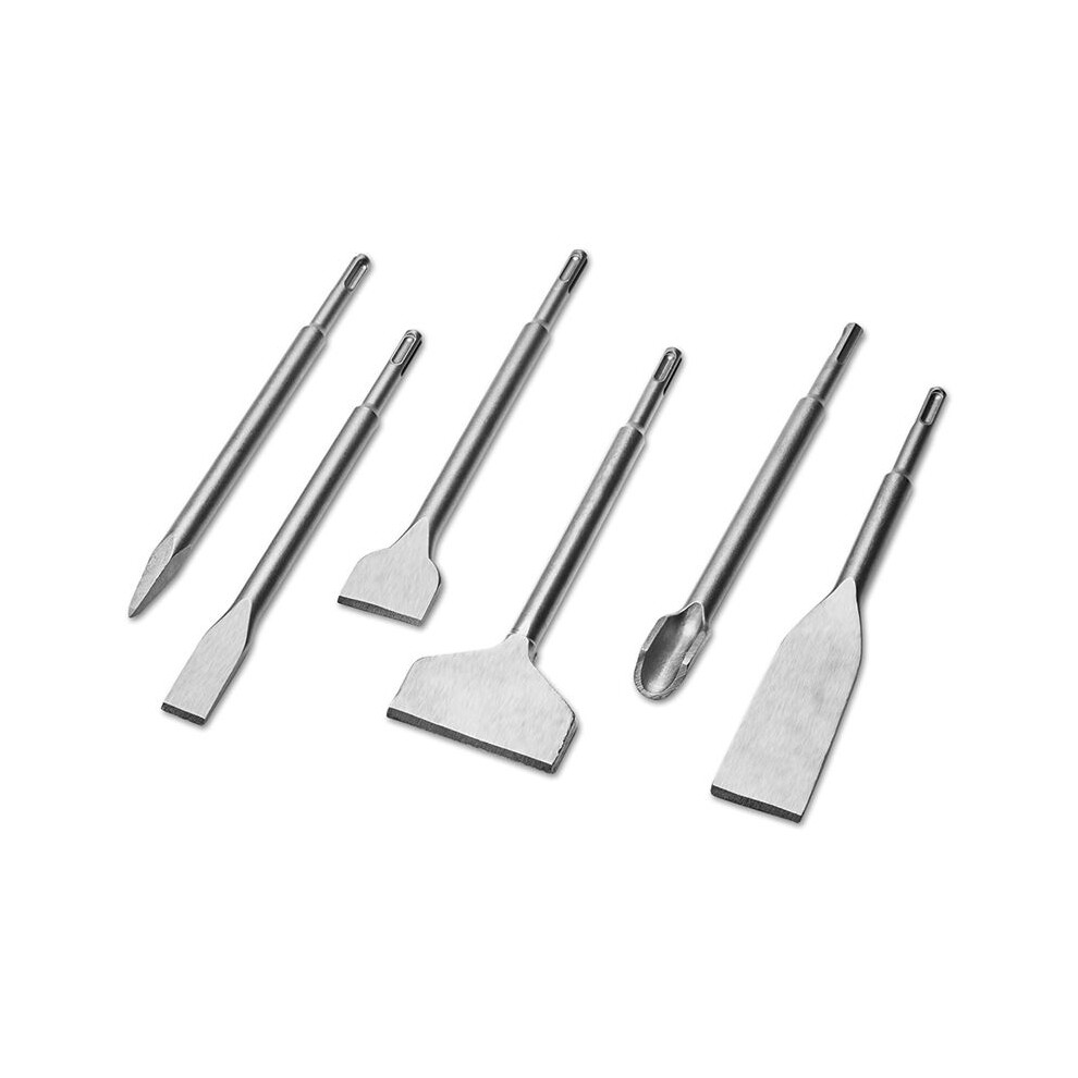 6-Piece Sds Chisel Set, Professional 40Cr Steel Masonry Tools For Demolition And Renovation 4713359041629