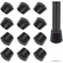 Juego de 12 tapas redondas para patas de sillas - De goma para proteger el suelo de arañazos - 2,5 cm