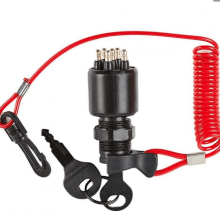 Conjunto de cerradura de seguridad con llave para interruptor de encendido para OMC Johnson Evinrude 1996 en adelante 5005801 para Evinrude
