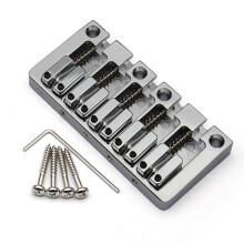 5-String Bass Bridge Body Bottom Through String Spacing 16.5MM Bass Fixed Bridge Silver