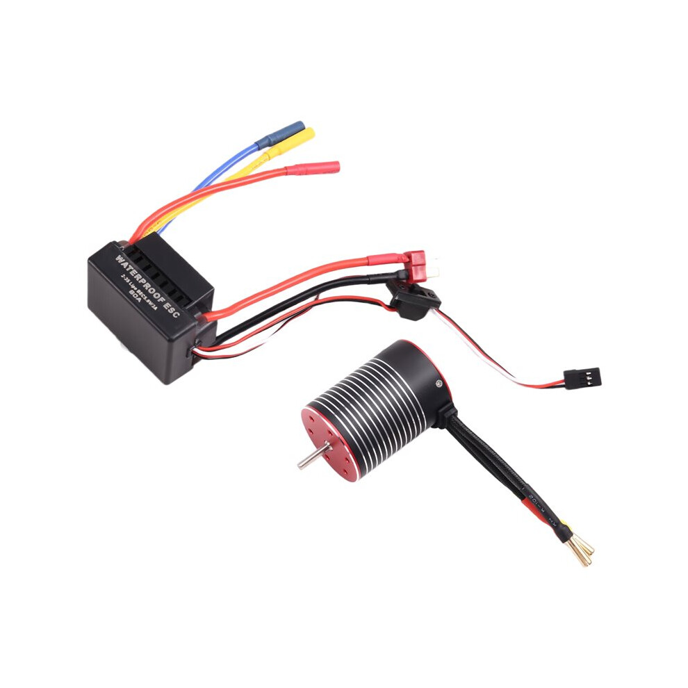Waterproof 3650 Brushless Motor With 60A Esc Combo For 1/10 Rc Car Truck Parts 4500Kv 6031974583163