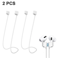 2 pares de correas magnéticas antipérdida para AirPods, cordón deportivo de silicona suave, cuerda para el cuello