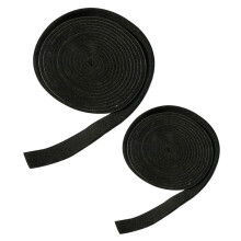 BBQ Gasket Seal Tape 2 Roll Black Heat‑Retardant Adhesive for Grill Smoker Door Sealing