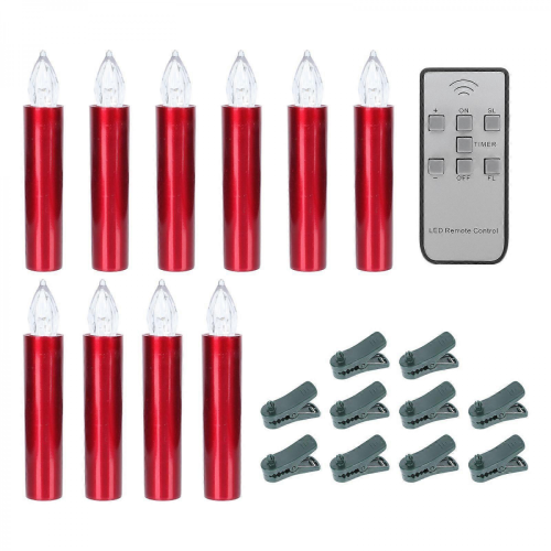 10 stk. stearinlysformede lys, delikate lys, LED-stearinlyslamper 2