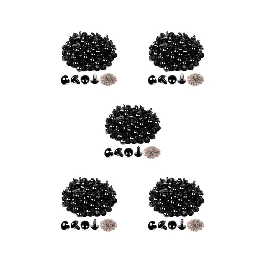 500Pcs Plastic Safety Crochet Eyes Bulk With 500Pcs Washers For Crochet Crafts (0.24Inch/6Mm) 6032340257749