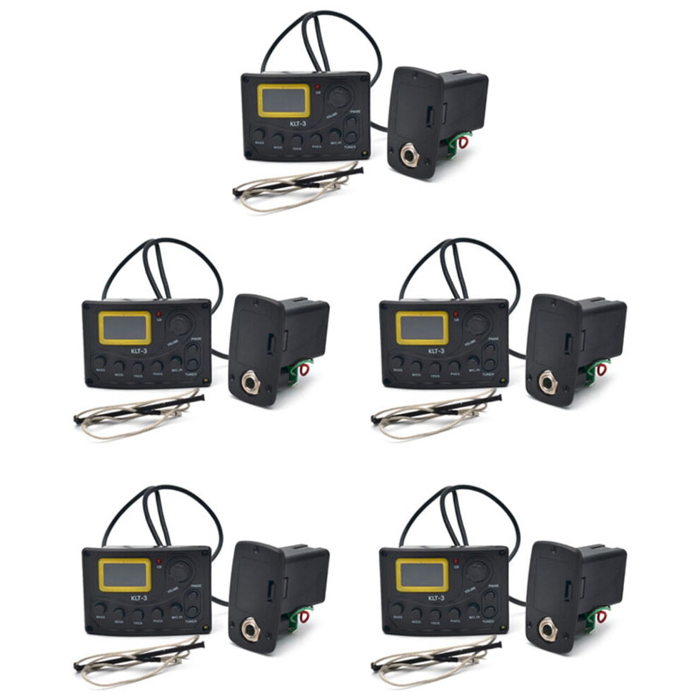 5X 4 Band Eq Equalizer Klt-3 Acoustic Guitar Bass Eq Preamp With Digital Tuner Guitar Pickup 6031362799251