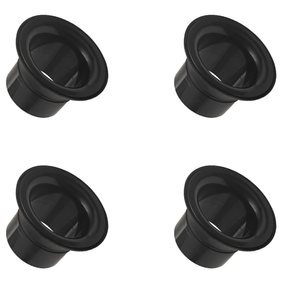4X Bass Drum Enhancer Abs Rubber Bass Drum Kick Enhancer With Port Hole Protector,Mic Hole Drum Black 6032767110979