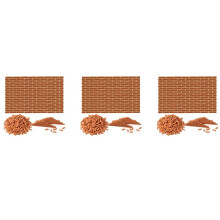 1050 Pieces Bricks for Landscaping Miniature Bricks Brick Wall Small Bricks for Dollhouse Garden Parts,1/35 Scale