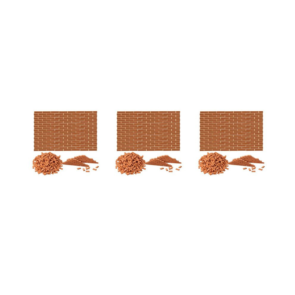 1050 Pieces Bricks For Landscaping Miniature Bricks Brick Wall Small Bricks For Dollhouse Garden Parts,1/35 Scale 6032990611571