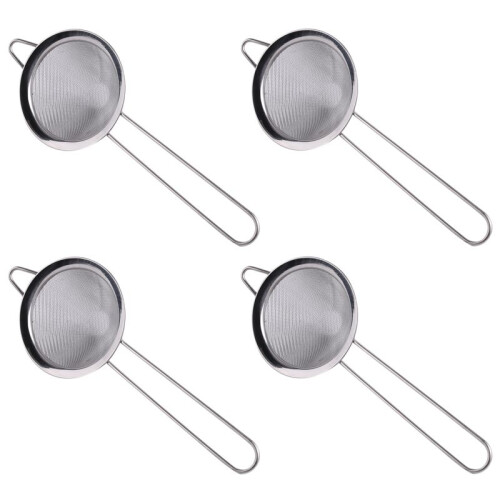 4X Cocktail Fine Strainer Stainless Steel Conical Mesh Strainer Professional Bar Tool 1