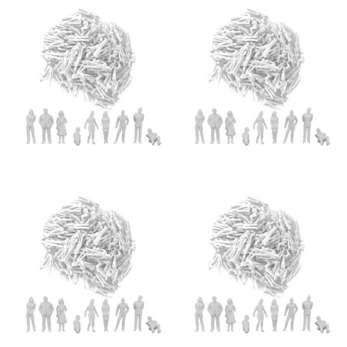 1:50 White Figures Architectural Model Human Scale HO Model Plastic Peoples,40 Pieces