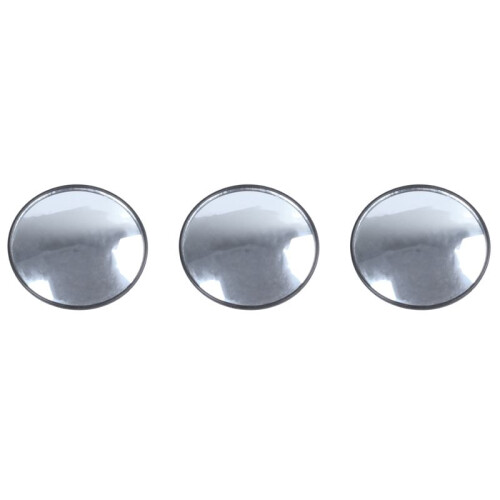 3 Pcs 95mm OD Adhesive Round Convex View Rear Mirror Mirror Side Mirror