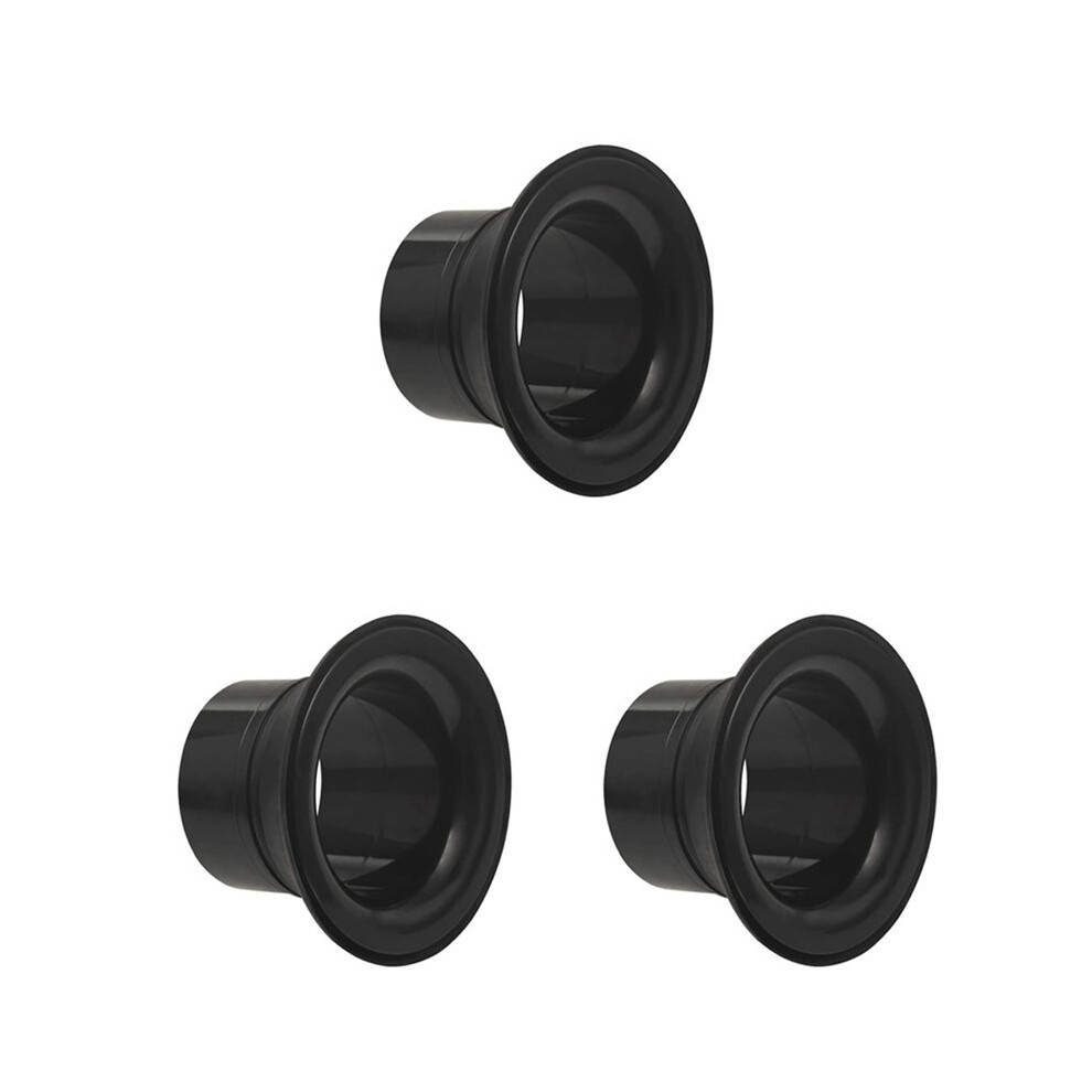 3X Bass Drum Enhancer Abs Rubber Bass Drum Kick Enhancer With Port Hole Protector,Mic Hole Drum Black 6032646180871